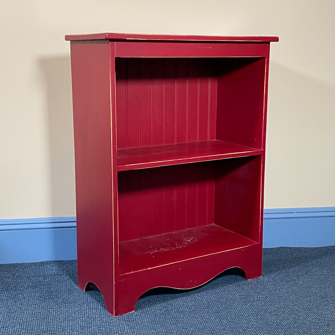 RED PAINTED BOOKSHELF