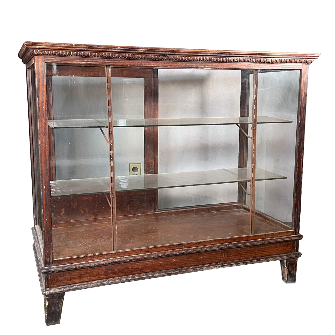 CARVED WOOD DISPLAY CASE