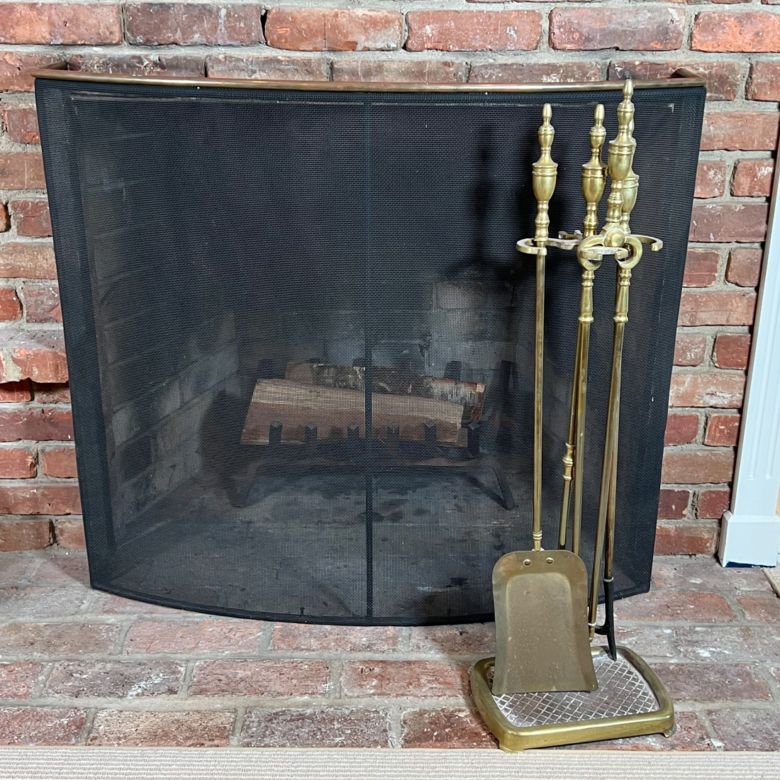 BRASS FIREPLACE TOOLS