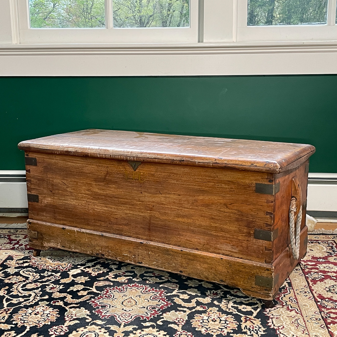 WOODEN STORAGE TRUNK