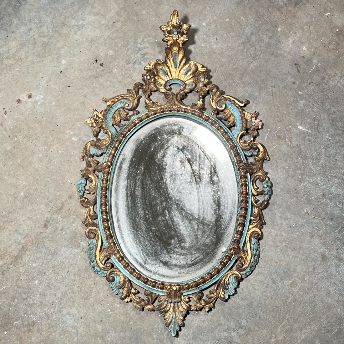 ANTIQUE PAINTED MIRROR