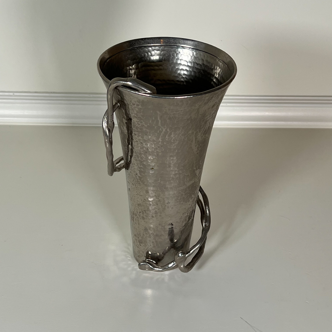 HAMMERED METAL VASE