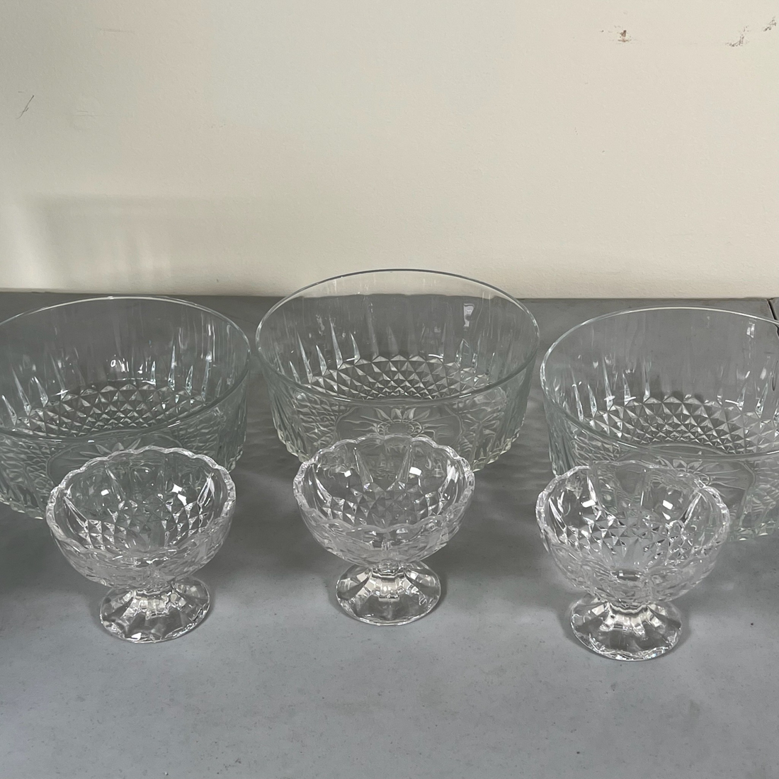 (6pc) CRYSTAL DESSERT BOWLS