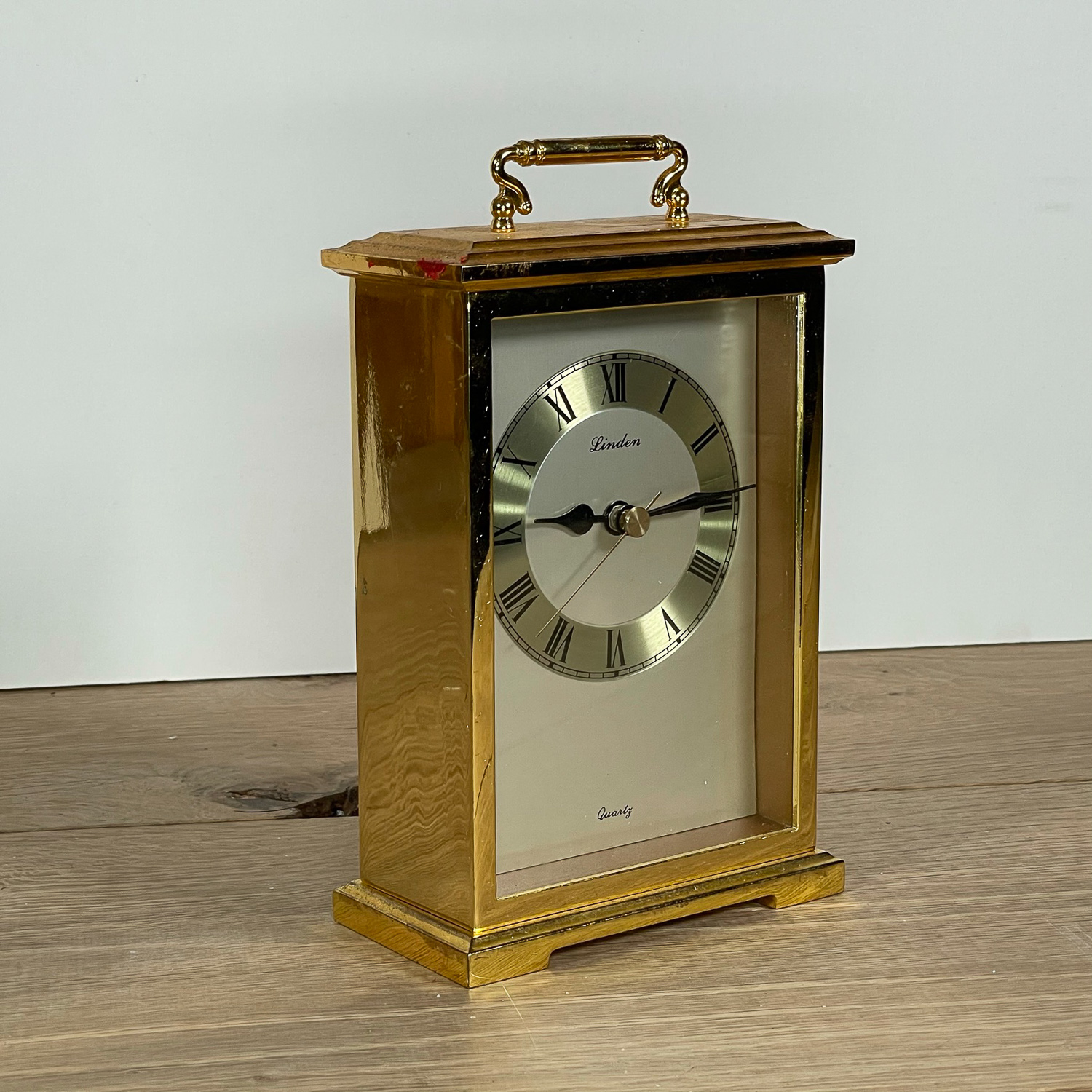 BRASS LINDEN BRACKET CLOCK