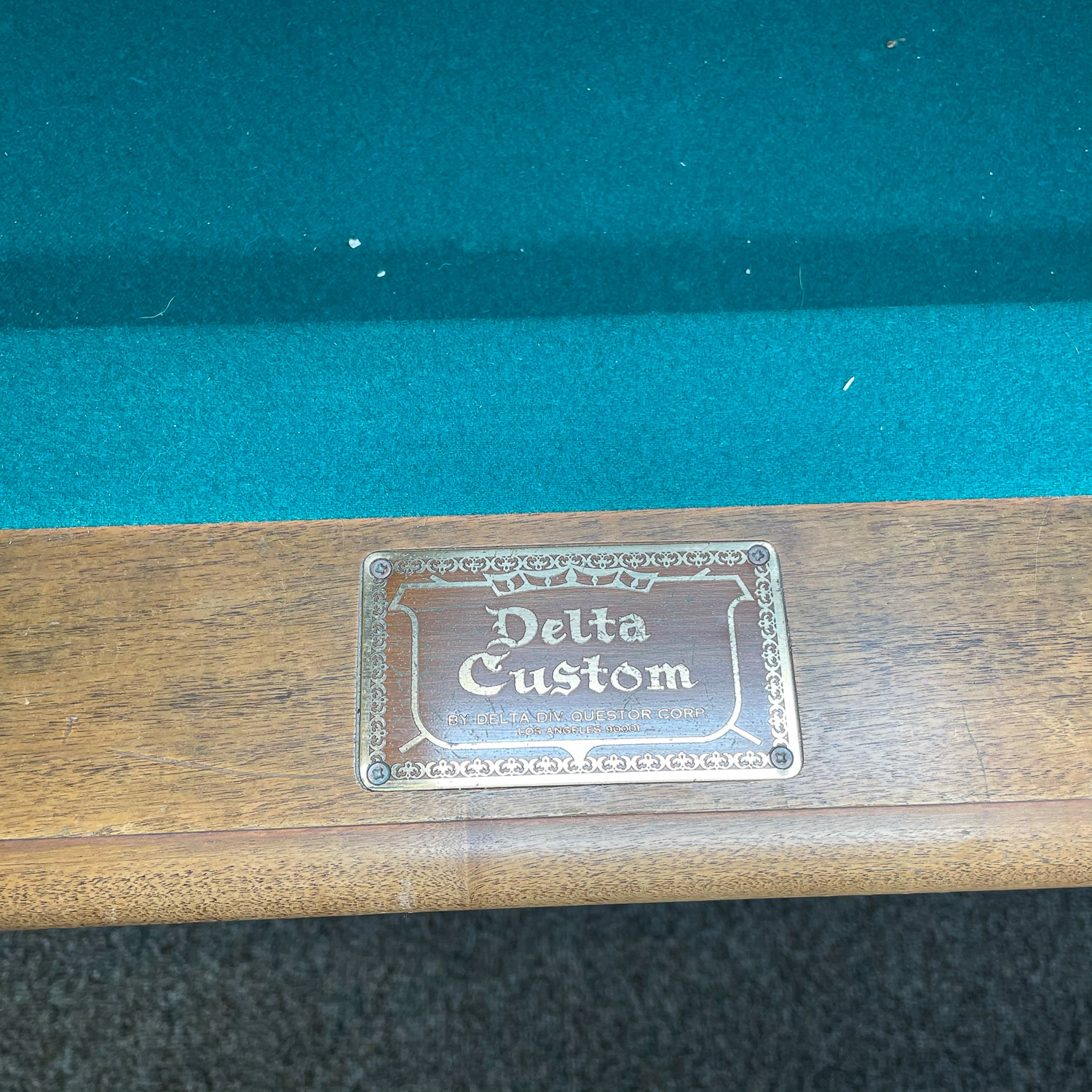 DELTA CUSTOM BILLIARD TABLE