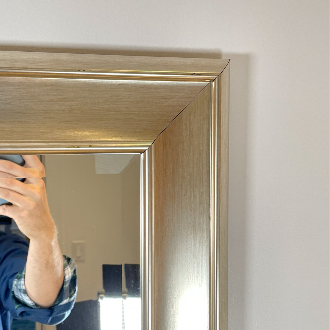 SILVER FRAMED MIRROR