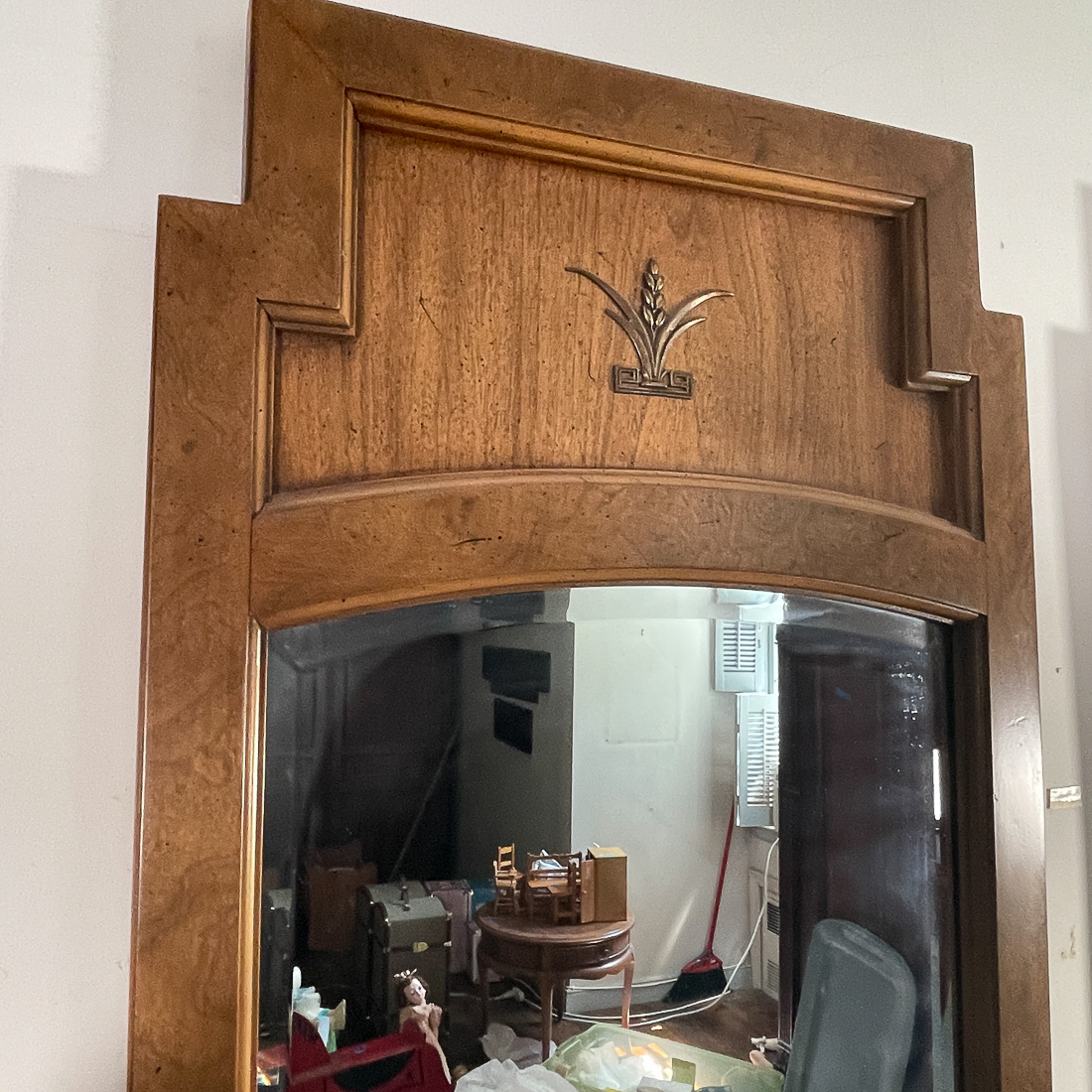PAIR BURL WOOD MIRRORS