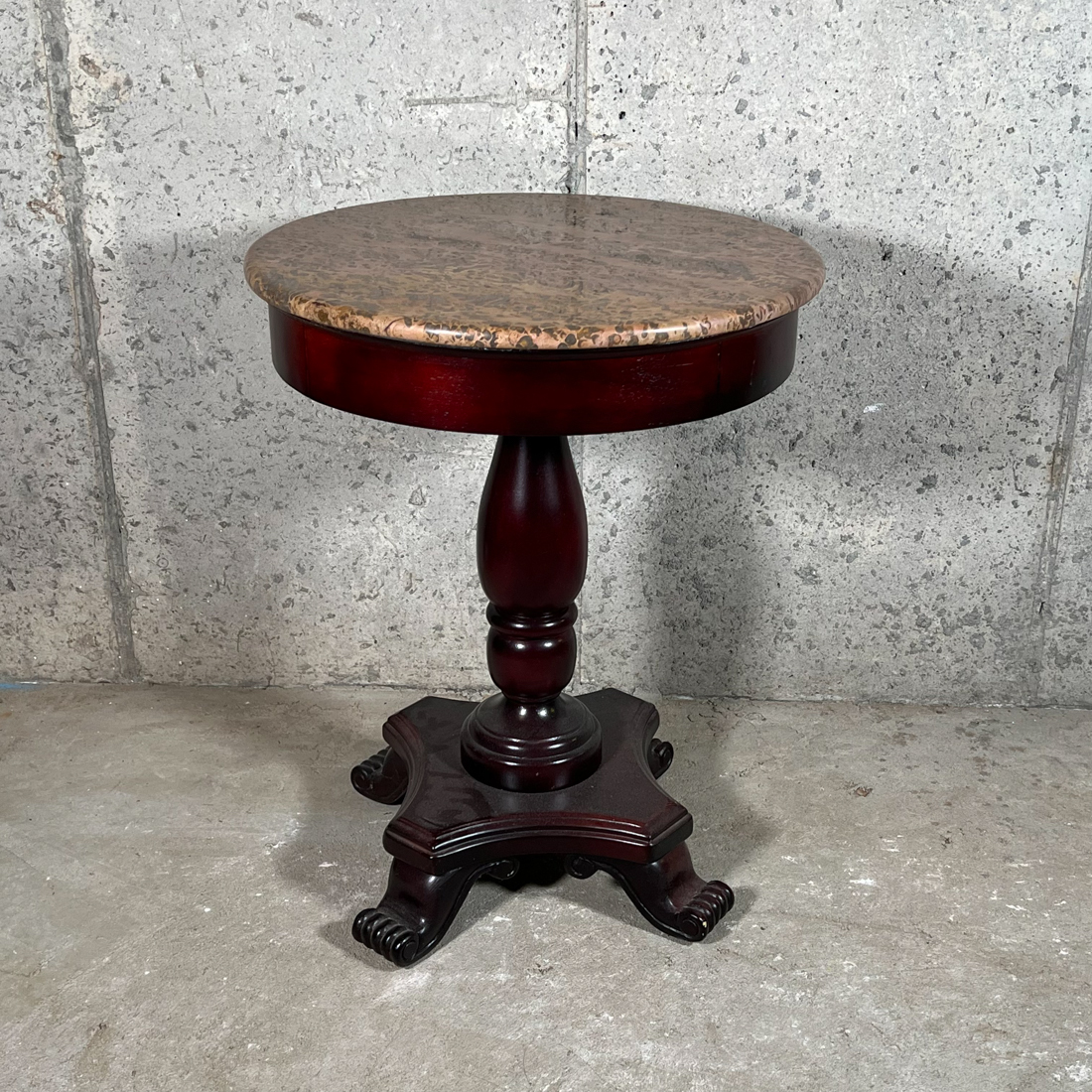 STONE PEDESTAL TABLE