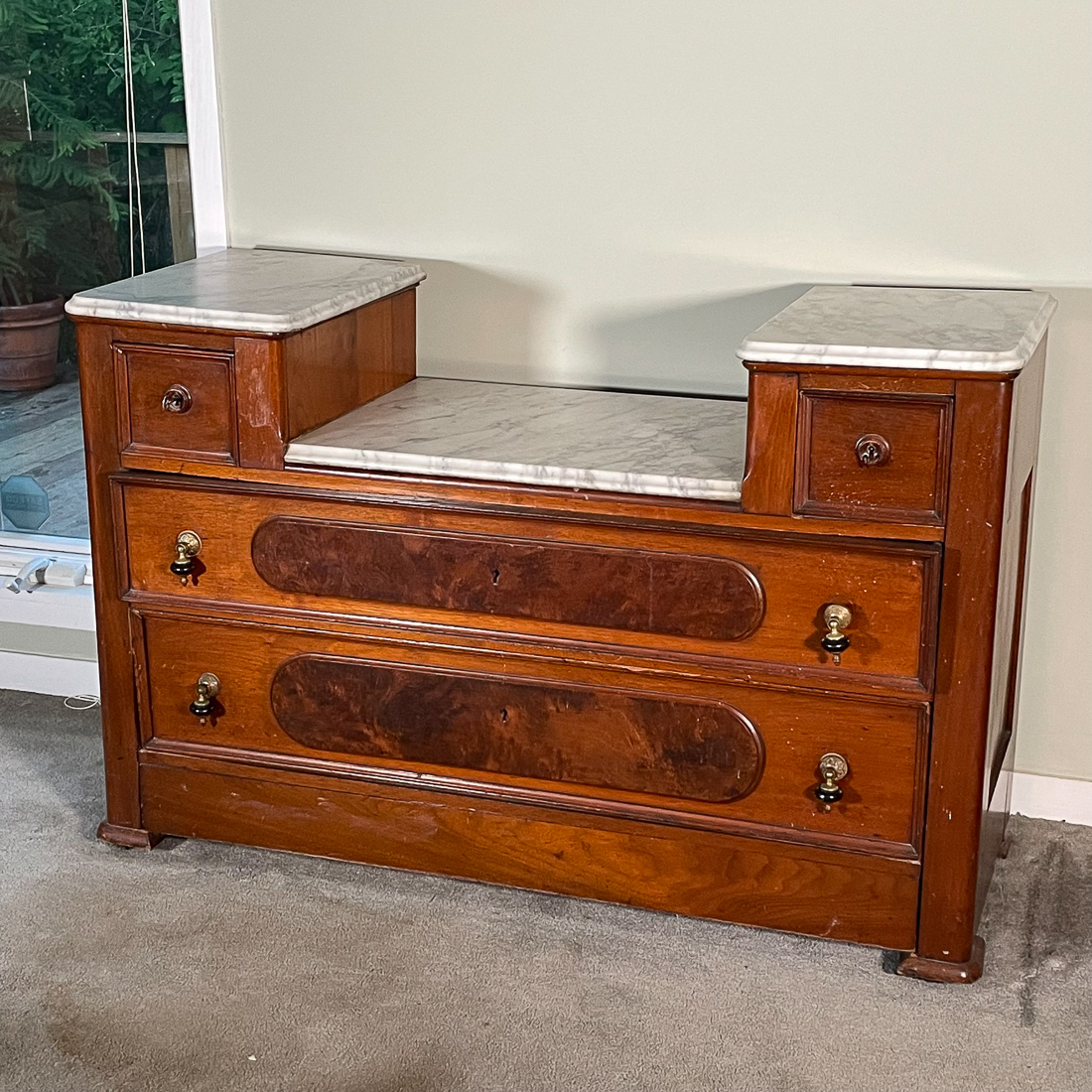 MARBLE TOP DRESSING TABLE