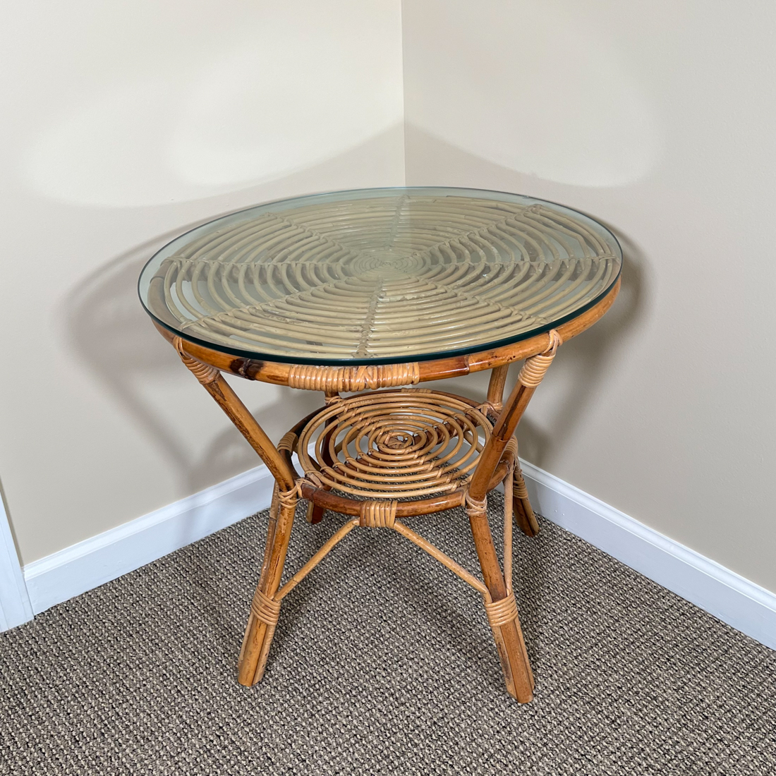 RATTAN SIDE TABLE