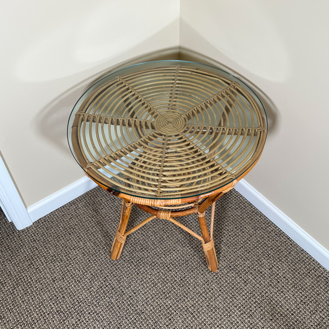 RATTAN SIDE TABLE