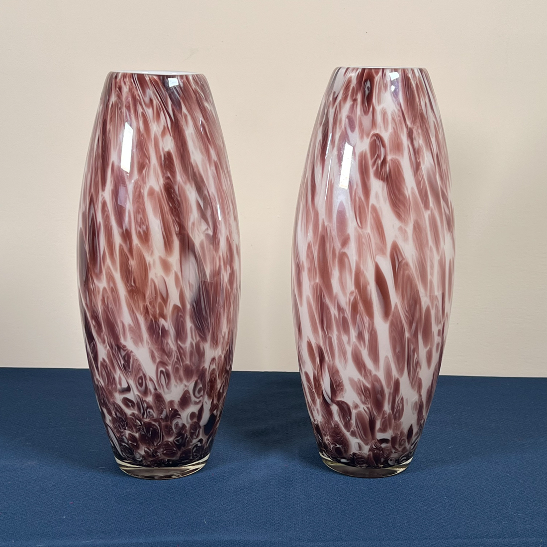 PAIR ART GLAS VASES
